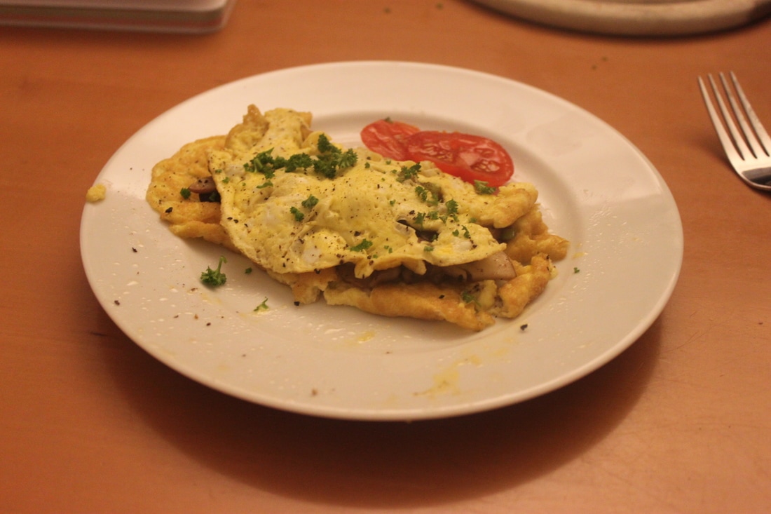 gesundes Rezept Eier - Omelett mit Pilzen (Paleo)