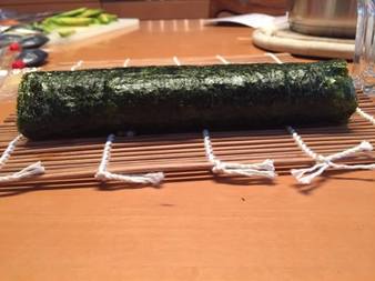 Selbstgemachte Sushi-Rolle